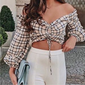 flannel print Zara Croptop
